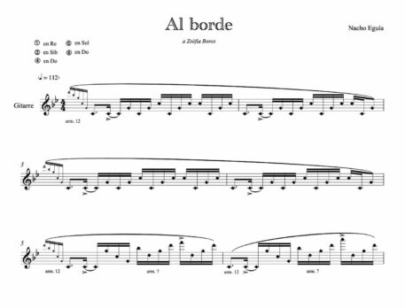 Al Borde by Nacho Eguía - for Guitar (Score) – Bild 2