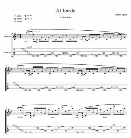 Al Borde by Nacho Eguía - for Guitar (Tablature and Score) – Bild 2